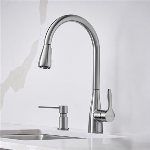 BLANCO Atura PVD Steel 1-Handle Deck Mount Pull-Down Residential Kitchen Faucet