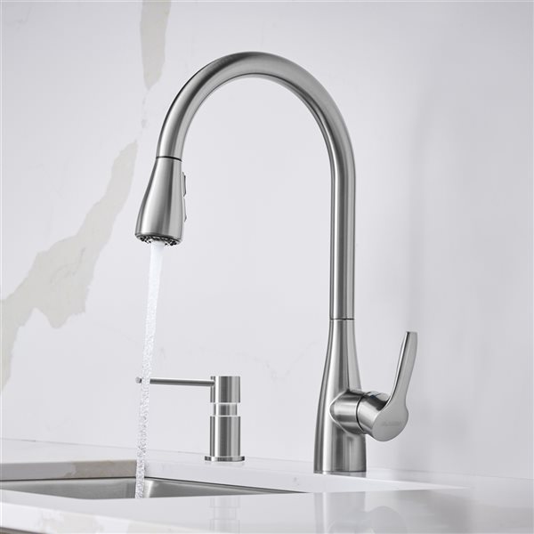 BLANCO Atura PVD Steel 1-Handle Deck Mount Pull-Down Residential Kitchen Faucet