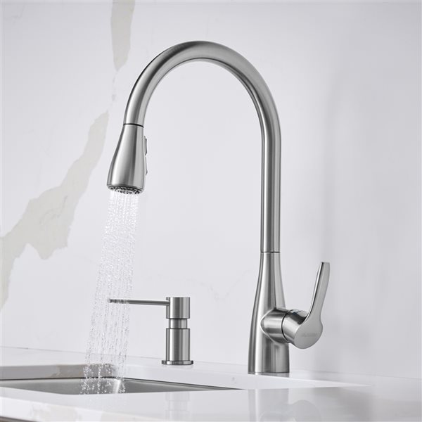 BLANCO Atura PVD Steel 1-Handle Deck Mount Pull-Down Residential Kitchen Faucet