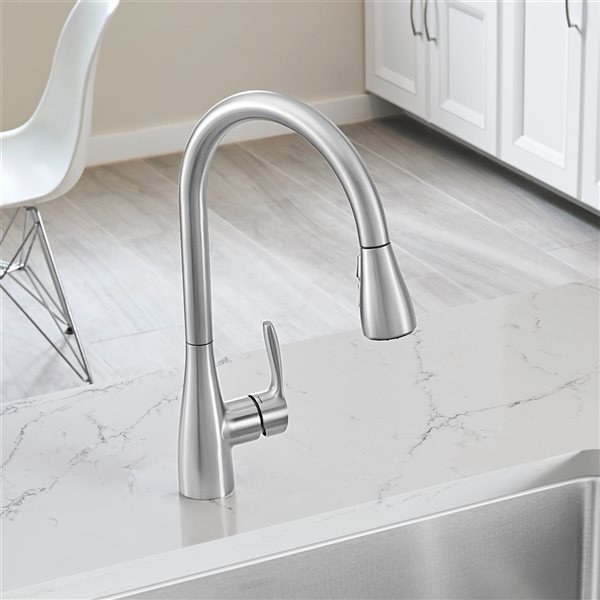 BLANCO Atura PVD Steel 1-Handle Deck Mount Pull-Down Residential Kitchen Faucet