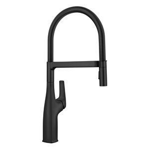 BLANCO Rivana Matte Black 1-Handle Deck Mount Pull-Down Residential Kitchen Faucet