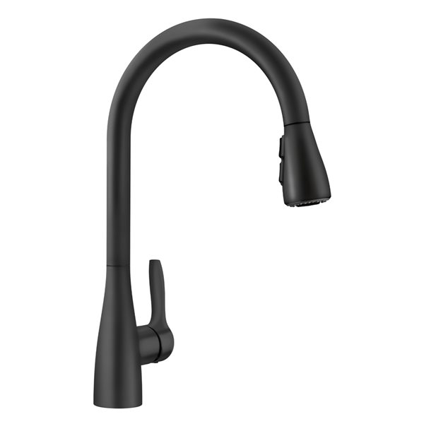 BLANCO Atura Matte Black 1-Handle Deck Mount Pull-Down Residential Kitchen Faucet