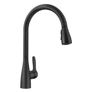 BLANCO Atura Matte Black 1-Handle Deck Mount Pull-Down Residential Kitchen Faucet