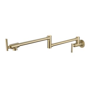 Clihome 18.26-in Gold Wall Mount Pot Filler Faucet
