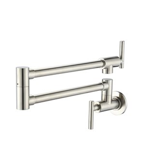 Clihome 18.26-in Nickel Wall Mount Pot Filler Faucet