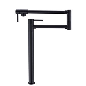 Clihome 18.26-in Black Pot Filler Faucet with Extension Shank