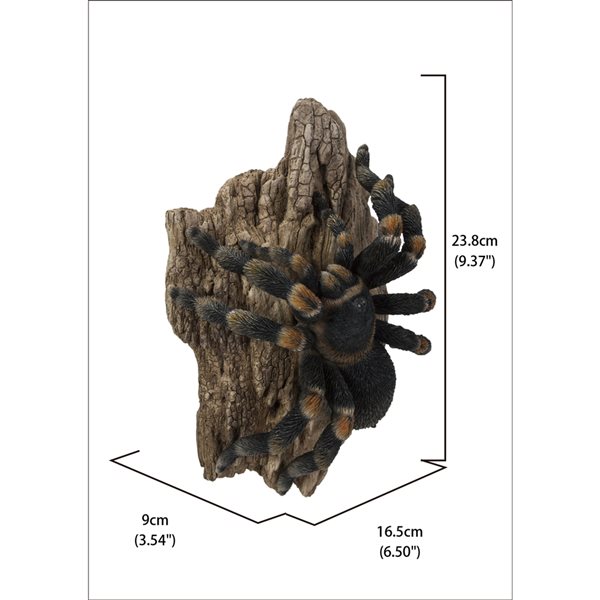 Hi-Line Gift Ltd. Tarantula 3.54-in x 6.5-in Garden Statue