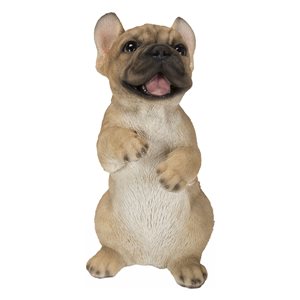 Hi-Line Gift Ltd. 7.7 H x 4-in W Standing French Bulldog Resin Garden Statue
