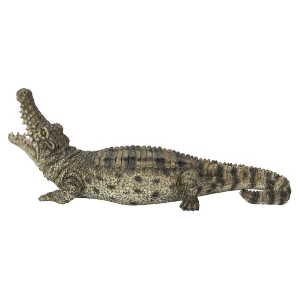 Hi-Line Gift Ltd. Crocodile with mouth open up 7.48-in x 6.3-in Garden ...