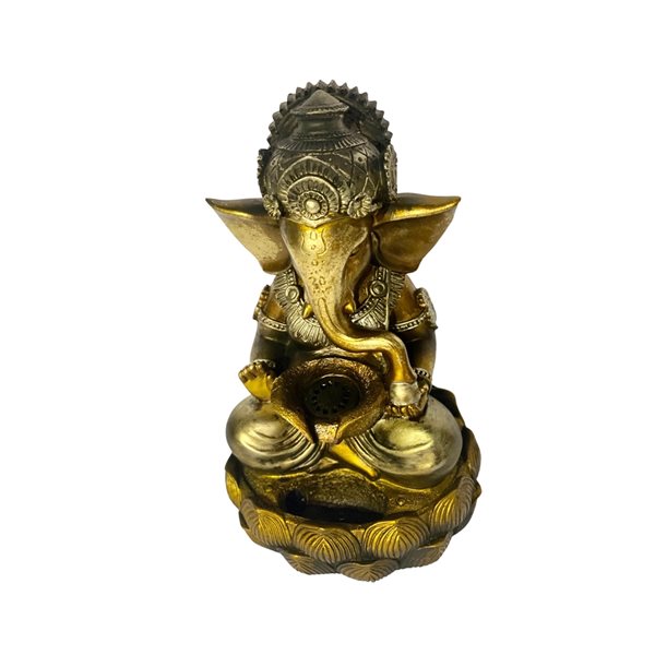 Hi-Line Gift Ltd.. Lord Ganesh Sculptural Fountain with LED Tabletop Outdoor Fountain