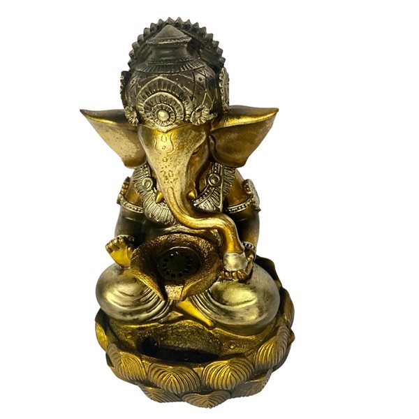 Hi-Line Gift Ltd.. Lord Ganesh Sculptural Fountain with LED Tabletop Outdoor Fountain