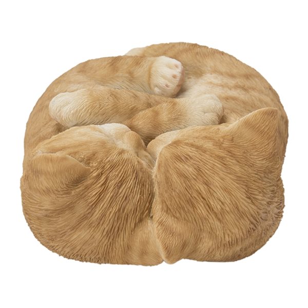 Hi-Line Gift Ltd. Orange Sleeping Couple Cats 3.07-in x 5.12-in Garden Statue