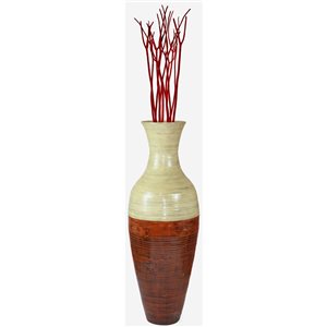 Uniquewise 43-in Tall Bamboo Floor Vase - Red