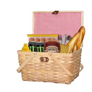 Vintiquewise 7.5 x 12.5-in x 7.5-in Picnic Basket
