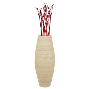 Uniquewise Natural Bamboo Floor Vase Cylinder