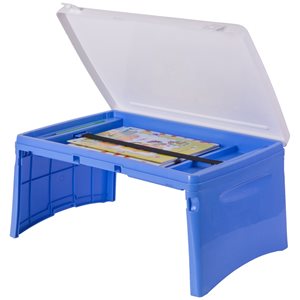 Basicwise Kids Portable and Foldable Plastic Desk Tray
