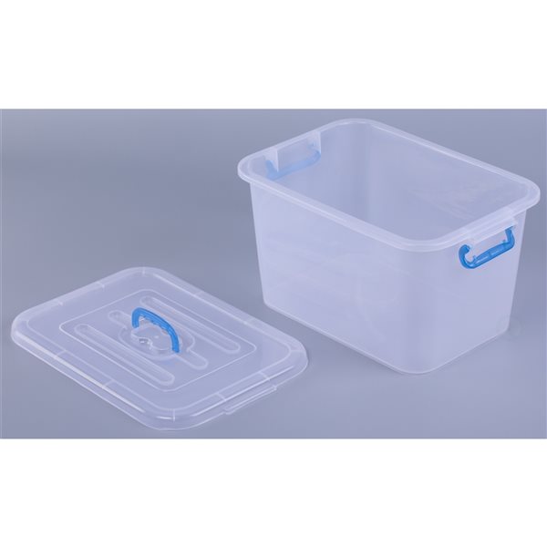 Basicwise 10-in x 8.25-in x 15-in Clear Plastic Storage Box - 3-Pack  QI003488.3