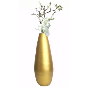 Uniquewise 31.5-in Spun Bamboo Modern Tall Floor Vase - Gold Metallic