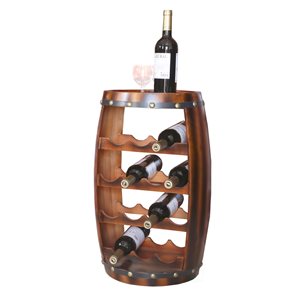 Vintiquewise 14-Bottle Brown Wood Wine Rack
