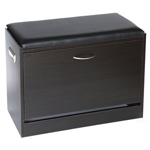 Support pour chaussures en bois noir de 11,75 po x 24,75 po x 11,75 po par Basicwise, 9 paires