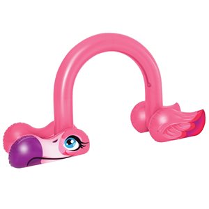 Arche avec jets d'eau de Splash Buddies en forme de flamant rose gonflable