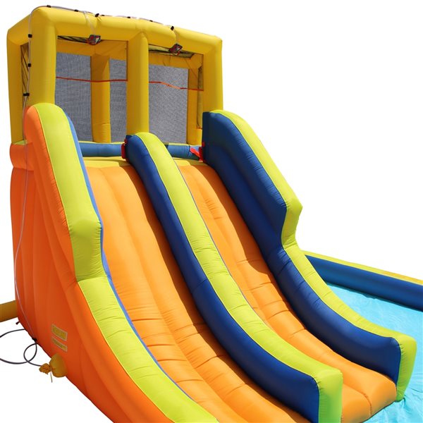 BANZAI Double Drench 180-in x 137-in Plastic Inflatable Water Splash Pad with Pool