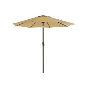 Parasol de jardin SONGMICS taupe de 7,5 pi avec inclinaison à bouton-poussoir