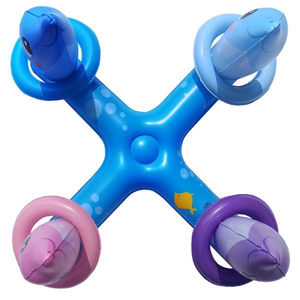 Jeu du lancer d'anneaux gonflable Splash Buddies en forme de dauphin