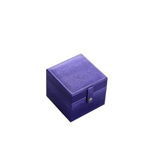 ORE International Azure Blue Leatherette Jewelry Box