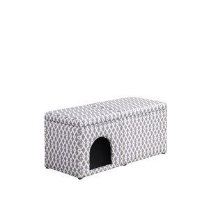 ORE International Horizon Modern Grey Bench with Pet House