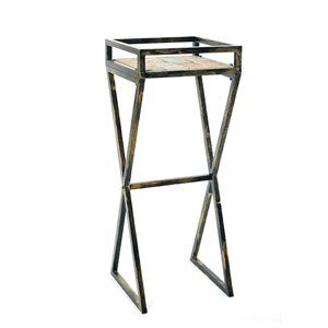 ORE International 35.5-in Black/Gold Outdoor Novelty Stone Plant Stand
