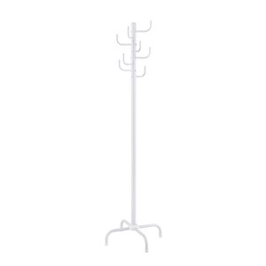 ORE International Albie 69.75-in H White Metal 8-Hook Coat Stand