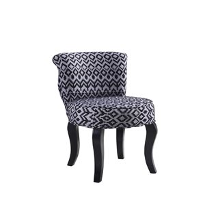 ORE International Modern Grey/Black Polyurethane Accent Chair