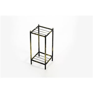ORE International 17-in Black/Gold Outdoor Square Steel Plant Stand