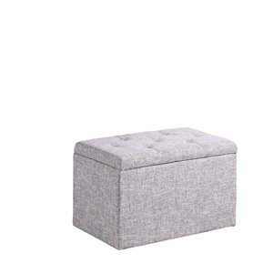 ORE International Modern Grey Bench with Shoe Storage