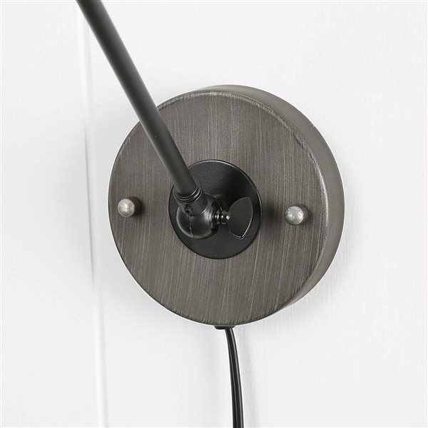 LNC Canes 7-in Brushed Black Modern/contemporary Wall Sconce