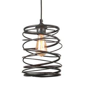 Mini luminaire suspendu Mocha de forme cylindrique noir moderne/contemporain à DEL par LNC