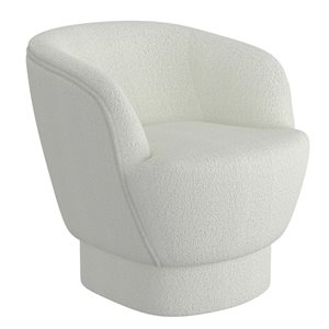 Fauteuil d'appoint moderne par !nspire en polyester blanc