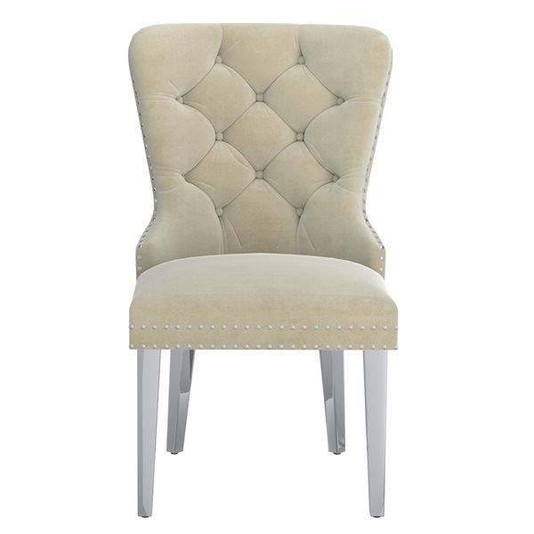 Nspire Contemporary Ivory Velvet Upholstered Side Chairs With Metal   330996160 AlternateImage3 L 