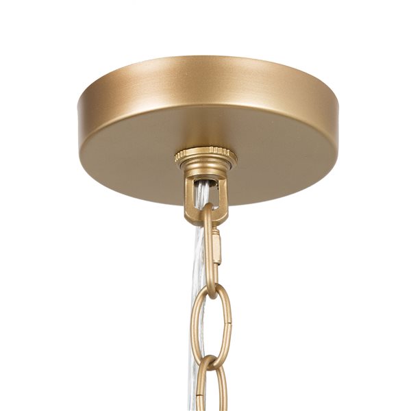 LNC Tiffany 4.3-in Matte Gold Modern/Contemporary Cylinder Mini Pendant Light