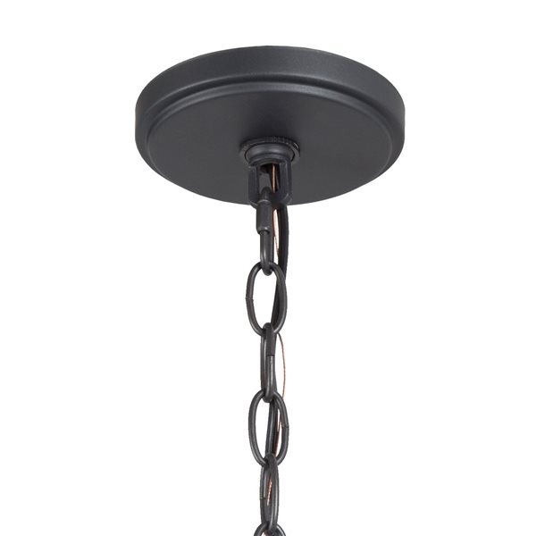 LNC Aries 4-in Matte Black Traditional Pendant Light