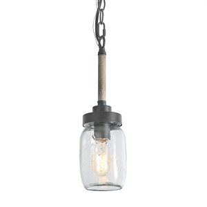 LNC Aries 4-in Matte Black Traditional Pendant Light