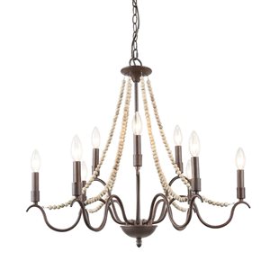 LNC Nora 9-Light Bronze Farmhouse Chandelier