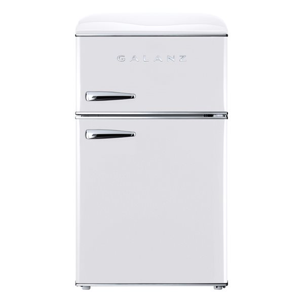 Galanz 3.1-cu ft Freestanding Mini Top Freezer Refrigerator - White ...