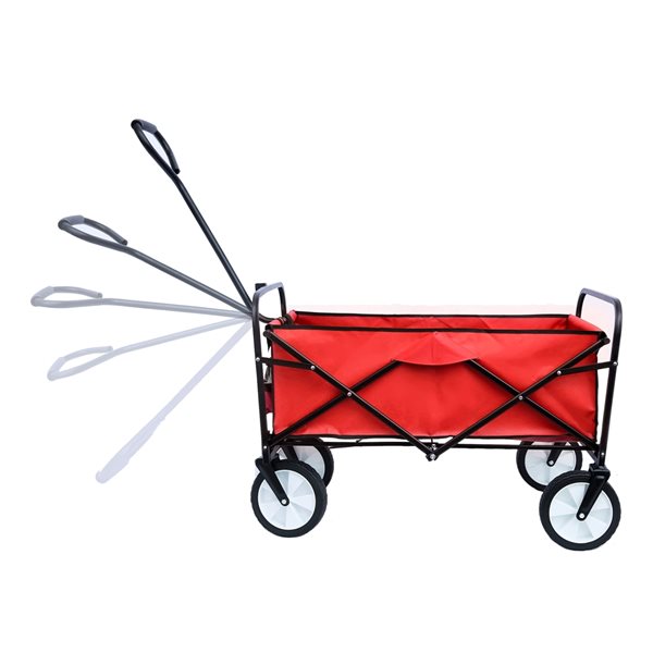 CASAINC Foldable Red Utility Cart