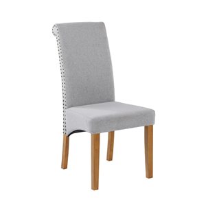 CASAINC Grey Padded Dining Chairs - Set of 2