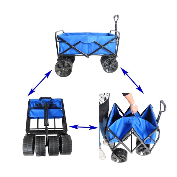 CASAINC Foldable Garden Wagon in Blue