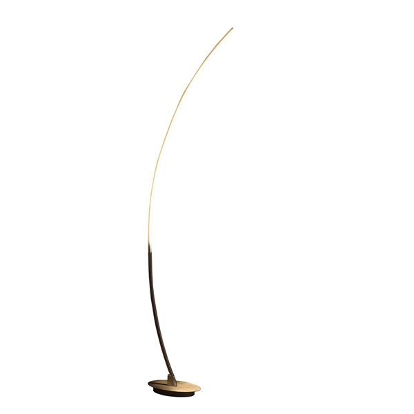 Lampe à pied à DEL en arc Bradie par ORE International nickel brossé de 62,25 po