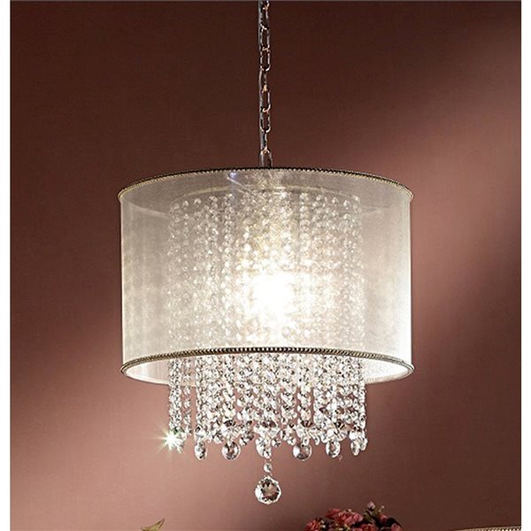 Ore International Bhavya 3-Light Gold Modern/Contemporary Crystal Chandelier