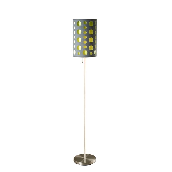 ORE International 66-in Grey and Yellow Standard Floor Lamp